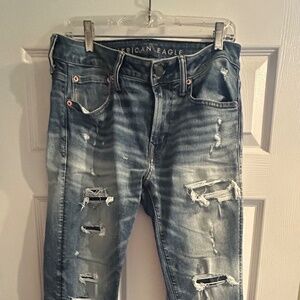 American Eagle Distressed Mens Skinny Jeans